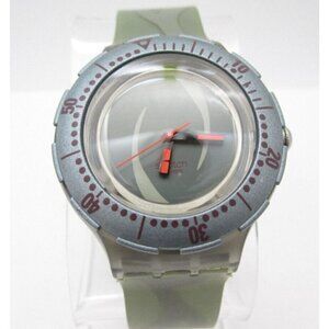 Men's Swatch Scuba Snowpass Quartz WR Analog Dial Causal Round Watch (G332)
